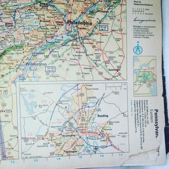 1983 Allstate Road Atlas United States, Canada Mexico Motor Club Pre Owned - Picture 12 of 16